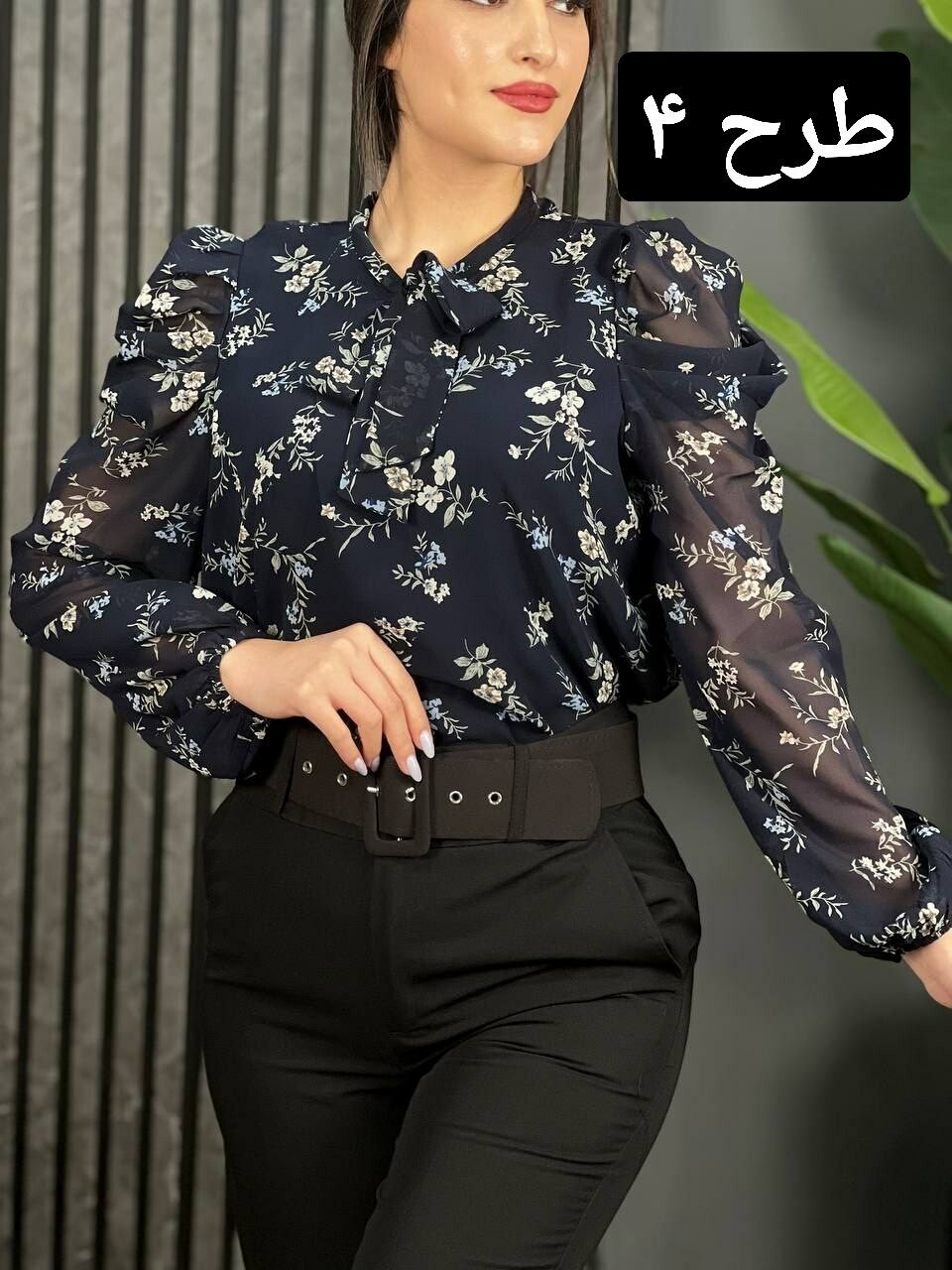 شومیز آستین پف کد 1643
