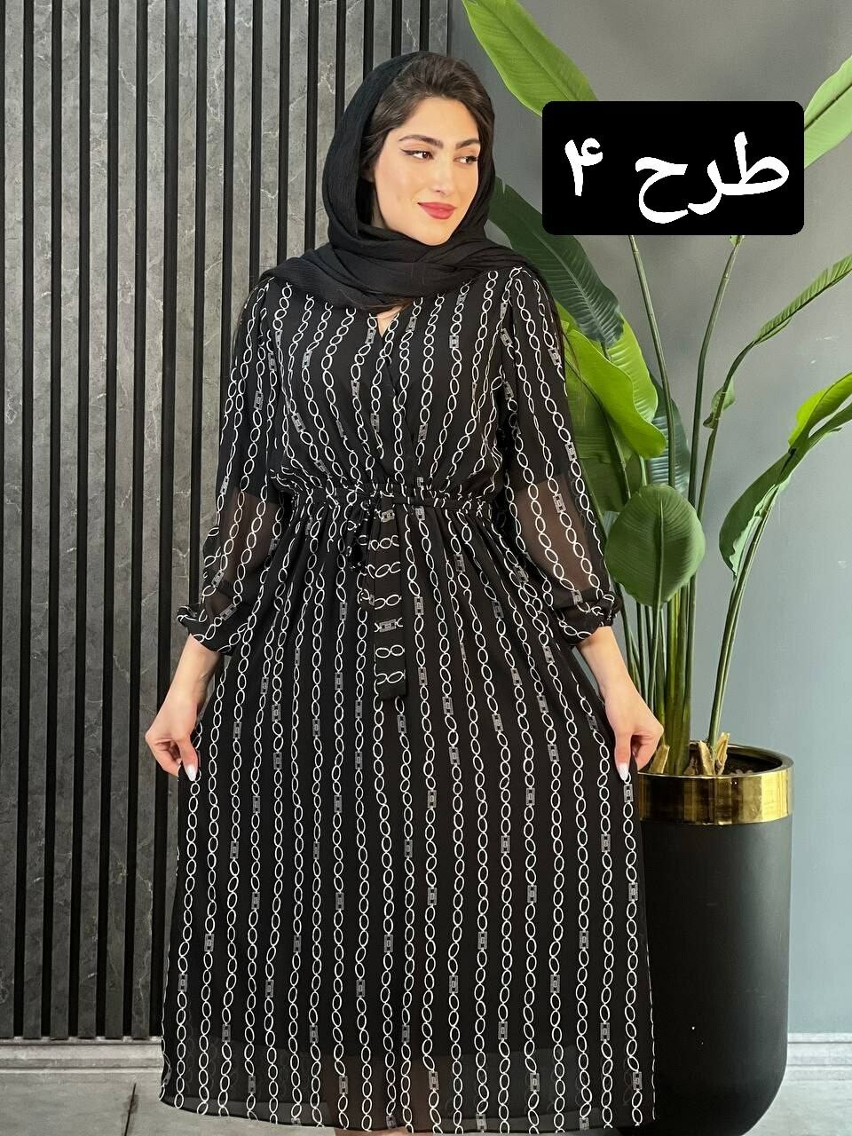 پیراهن چپ و راستی بلند کد 1703
