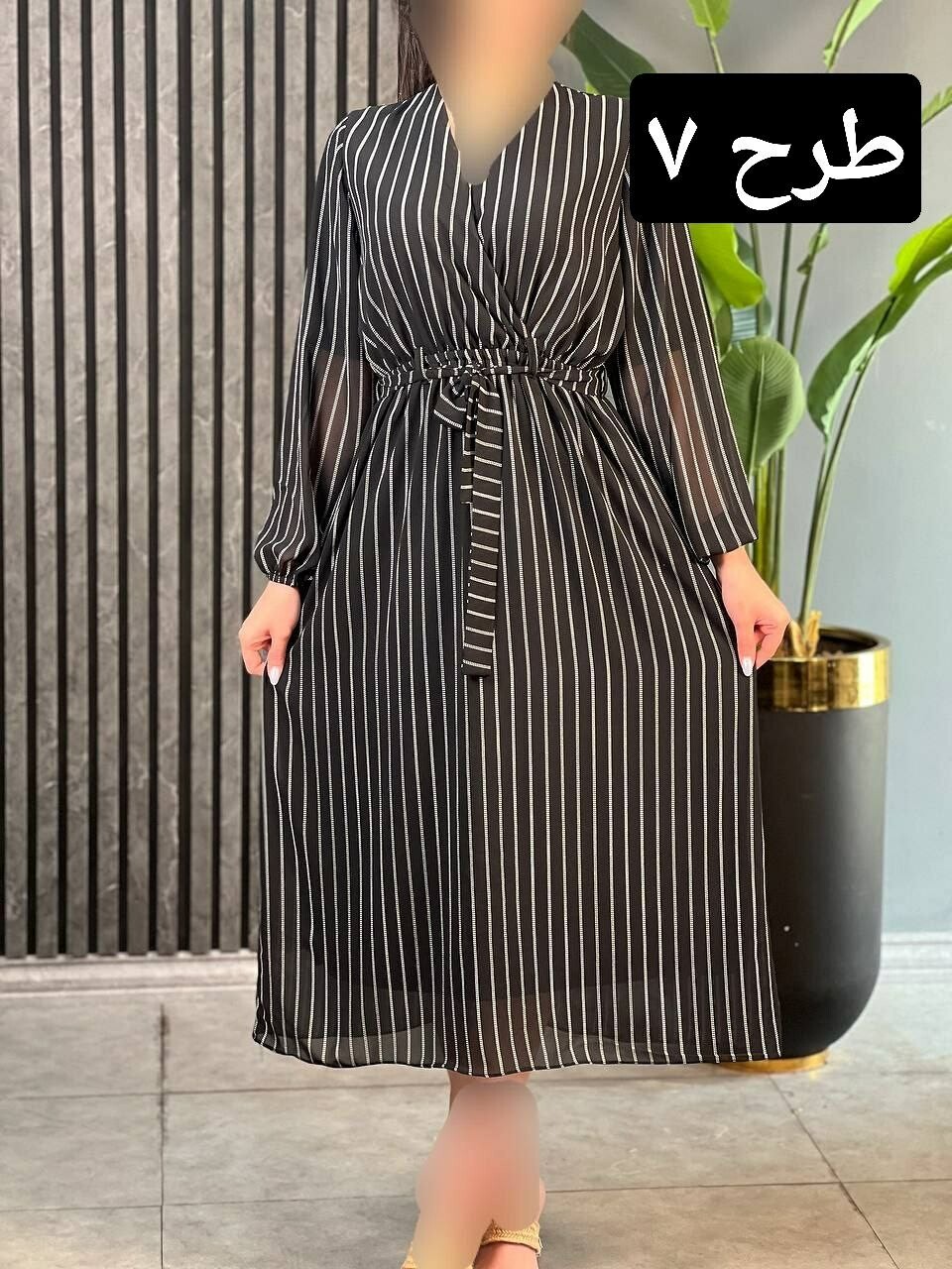 پیراهن چپ و راستی بلند کد 1703