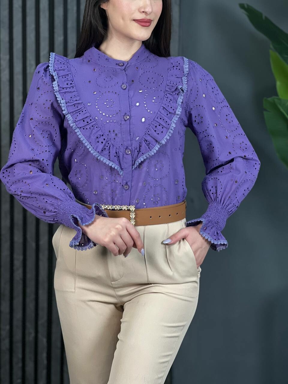 شومیز سوزن دوزی نسترن کد 1716