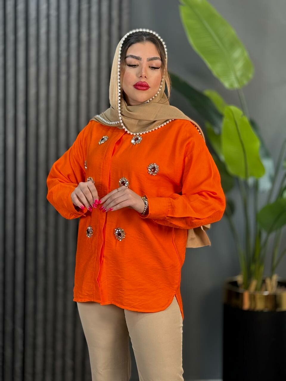 مانتو سنگدوزی شهرزاد کد 1735