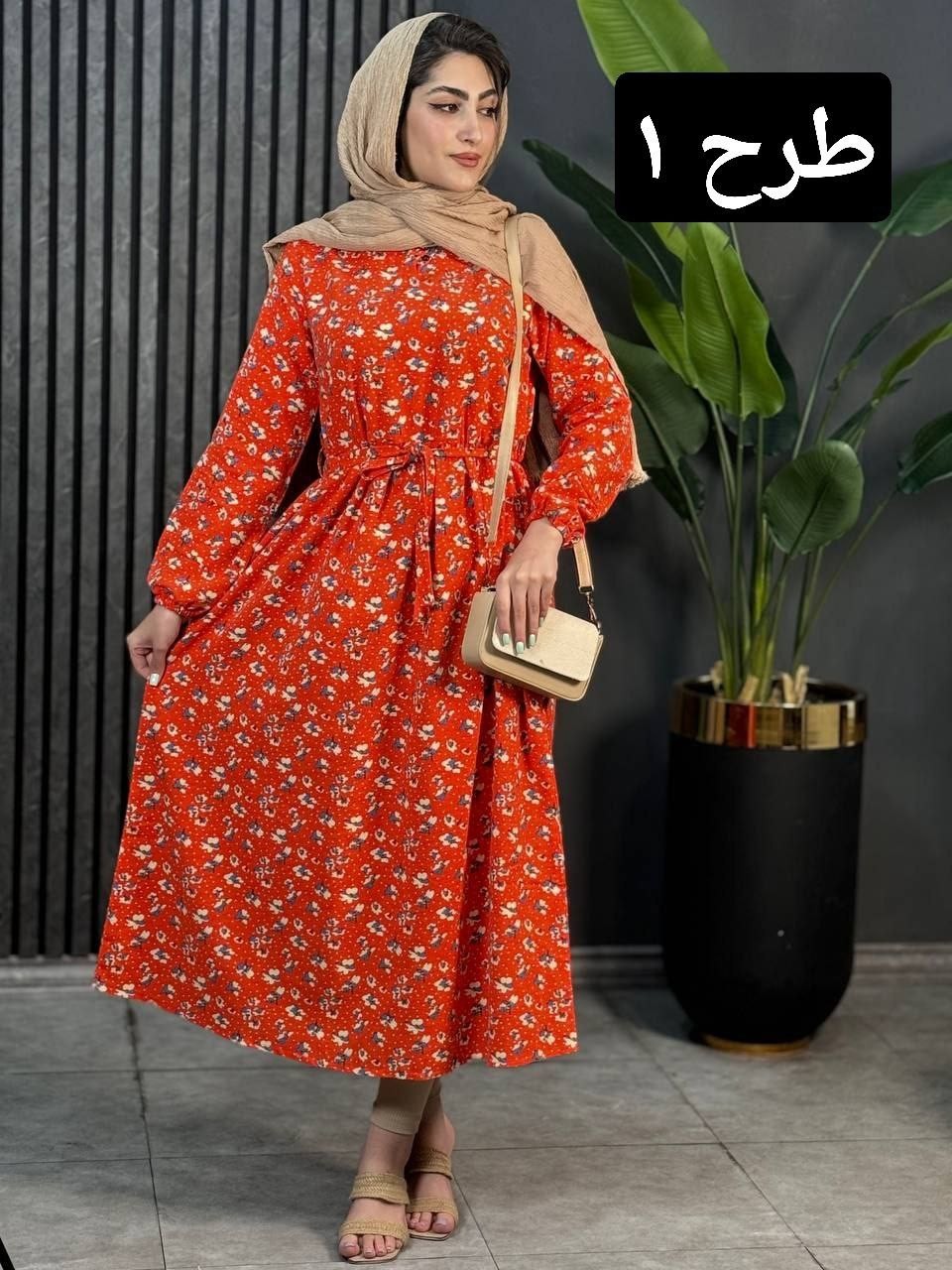 پیراهن لینن گلنار کد 1747
