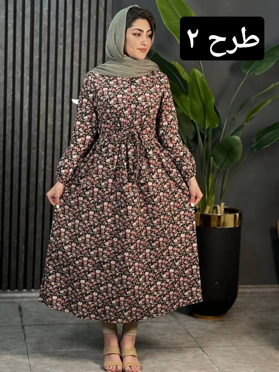 پیراهن لینن گلنار کد 1747