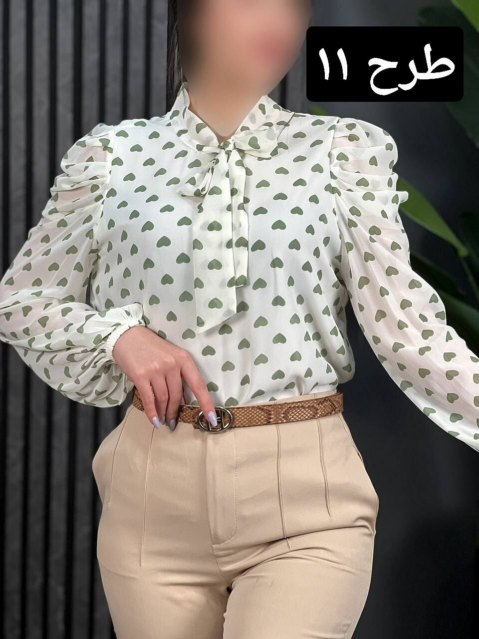شومیز آستین پف کد 1738