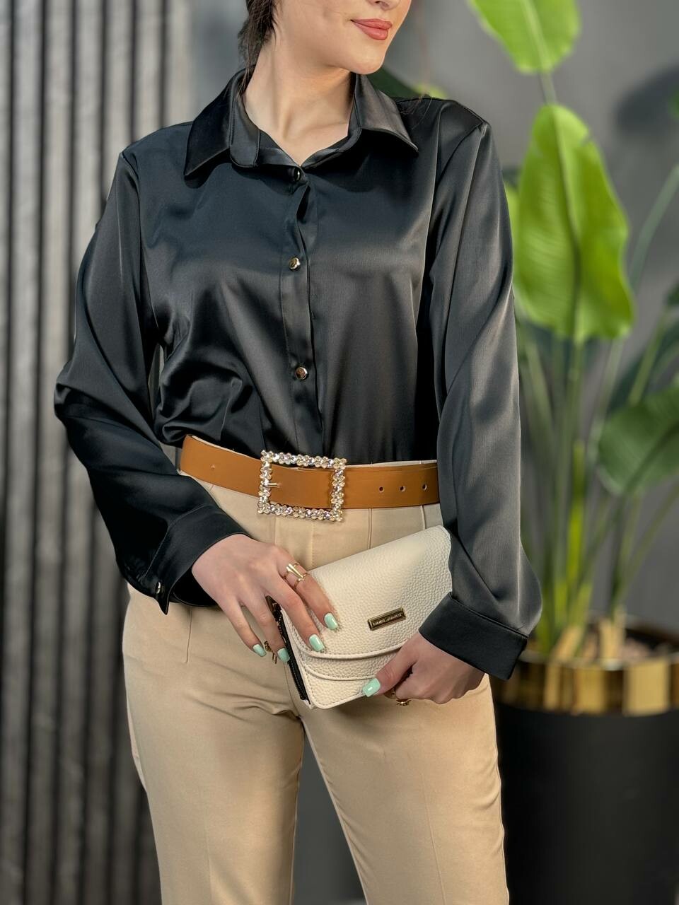 شومیز ساتن زارا کد 1758