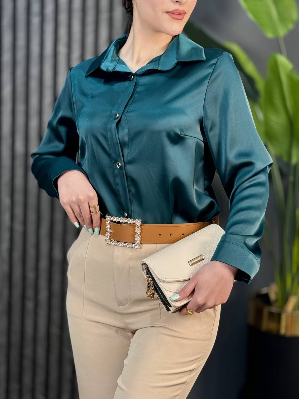 شومیز ساتن زارا کد 1758