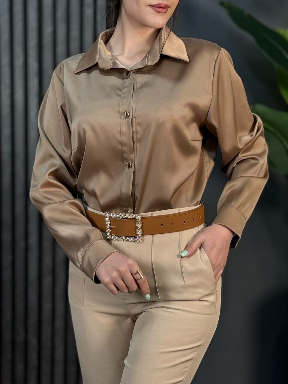 شومیز ساتن زارا کد 1758