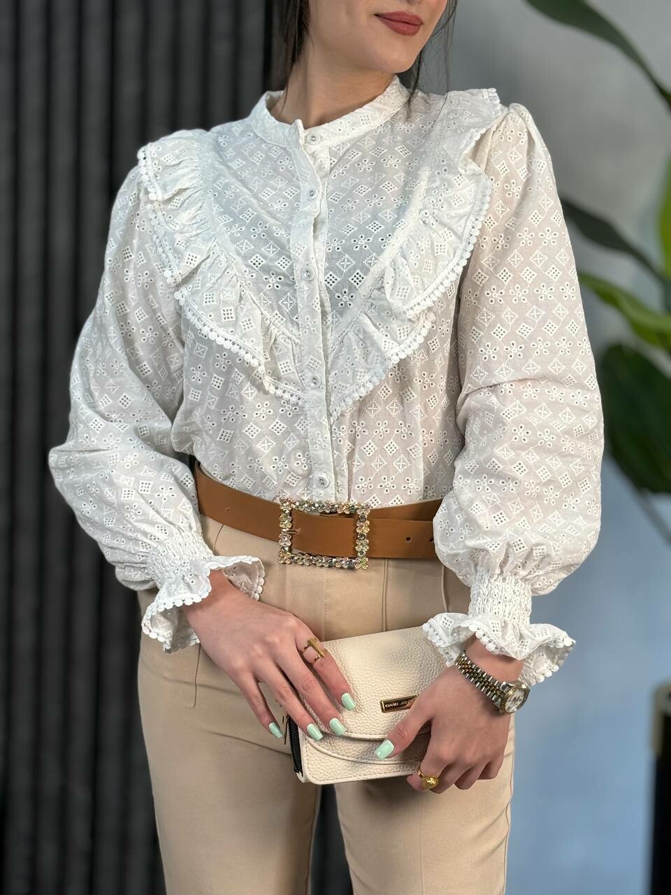 شومیز سوزن دوزی کد 1763