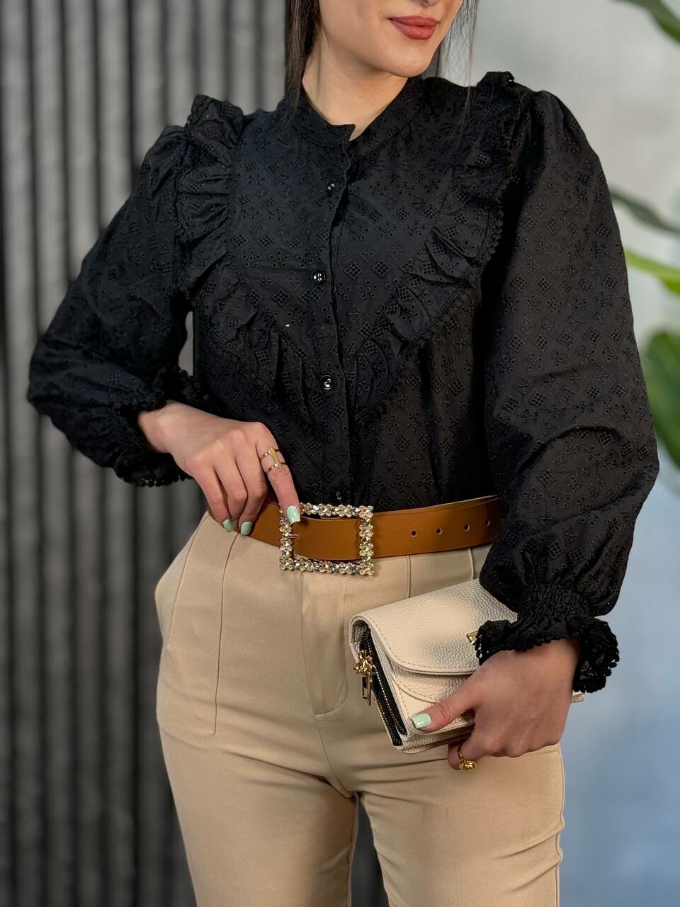 شومیز سوزن دوزی کد 1763