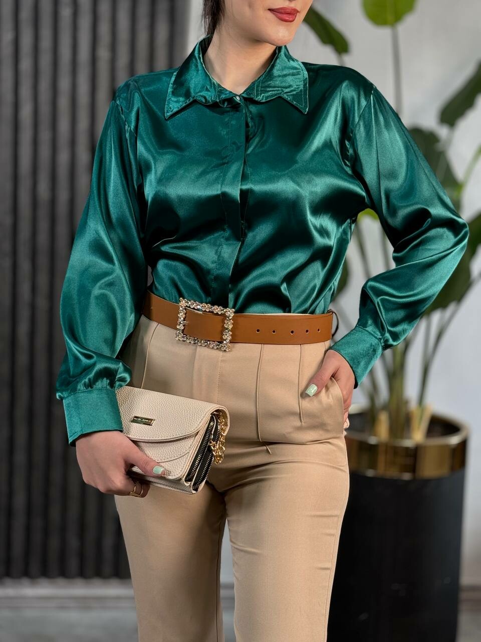 شومیز ساتن سلنا کد 1519