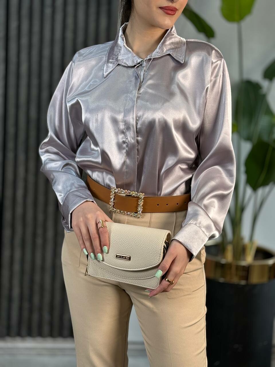 شومیز ساتن سلنا کد 1519