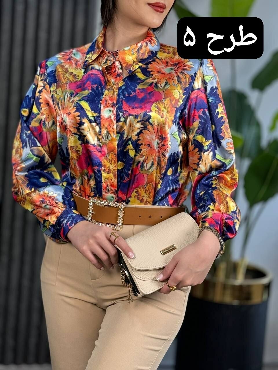 شومیز ساتن ریونا کد 1796