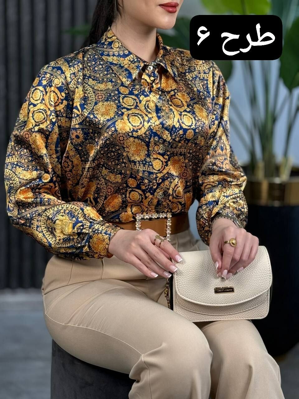 شومیز ساتن ریونا کد 1796
