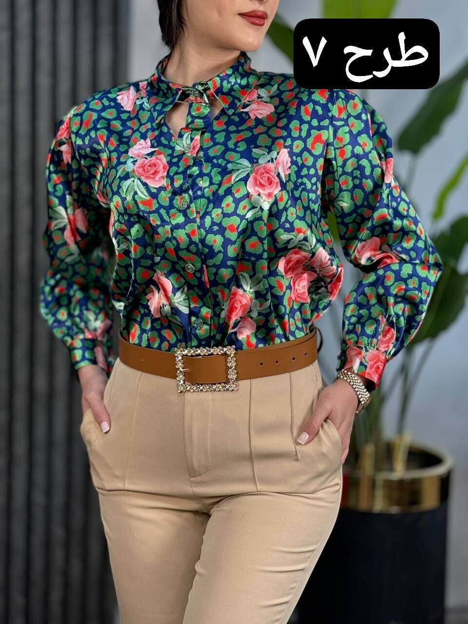 شومیز ساتن ریونا کد 1796