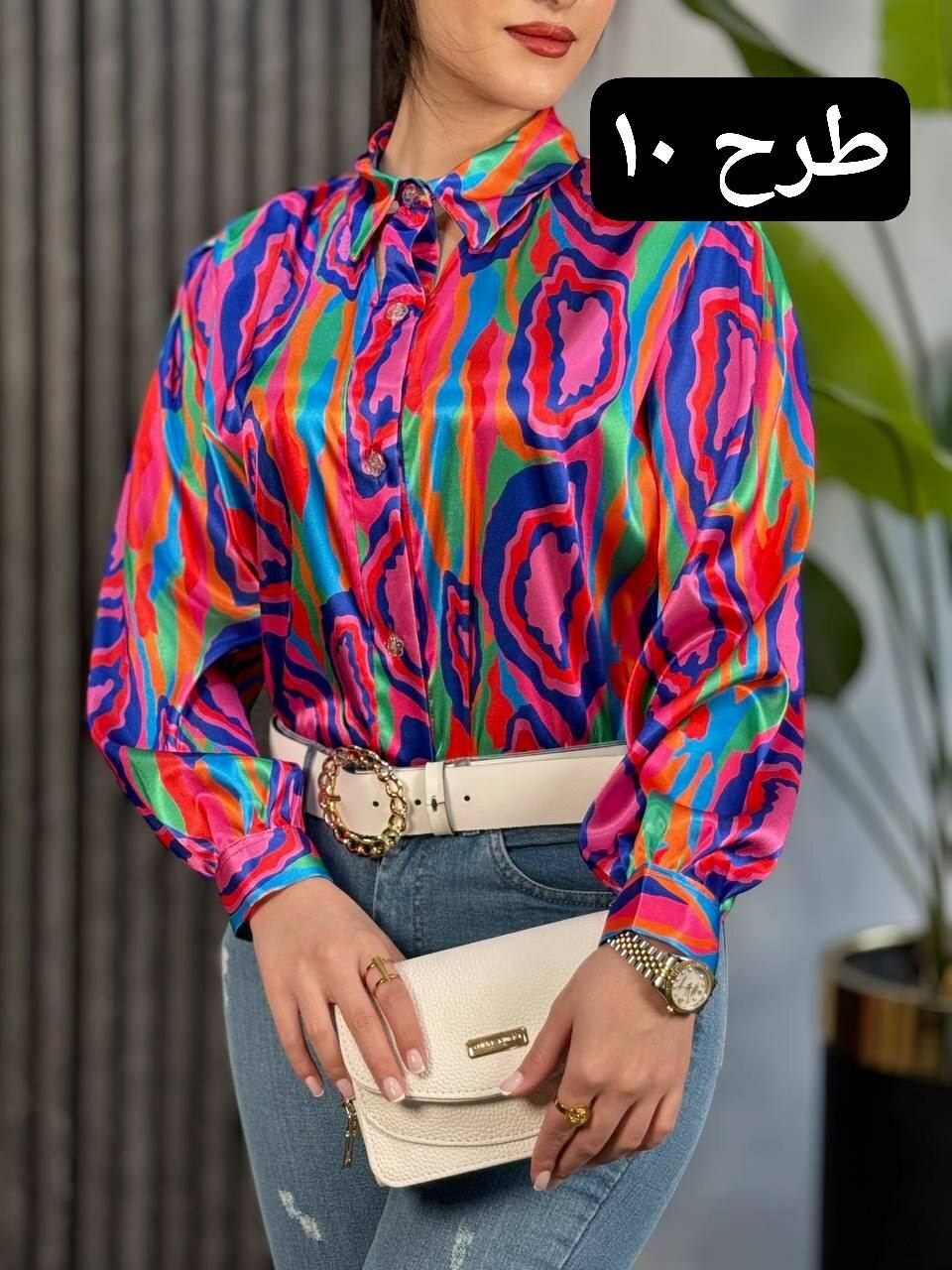 شومیز ساتن ریونا کد 1796