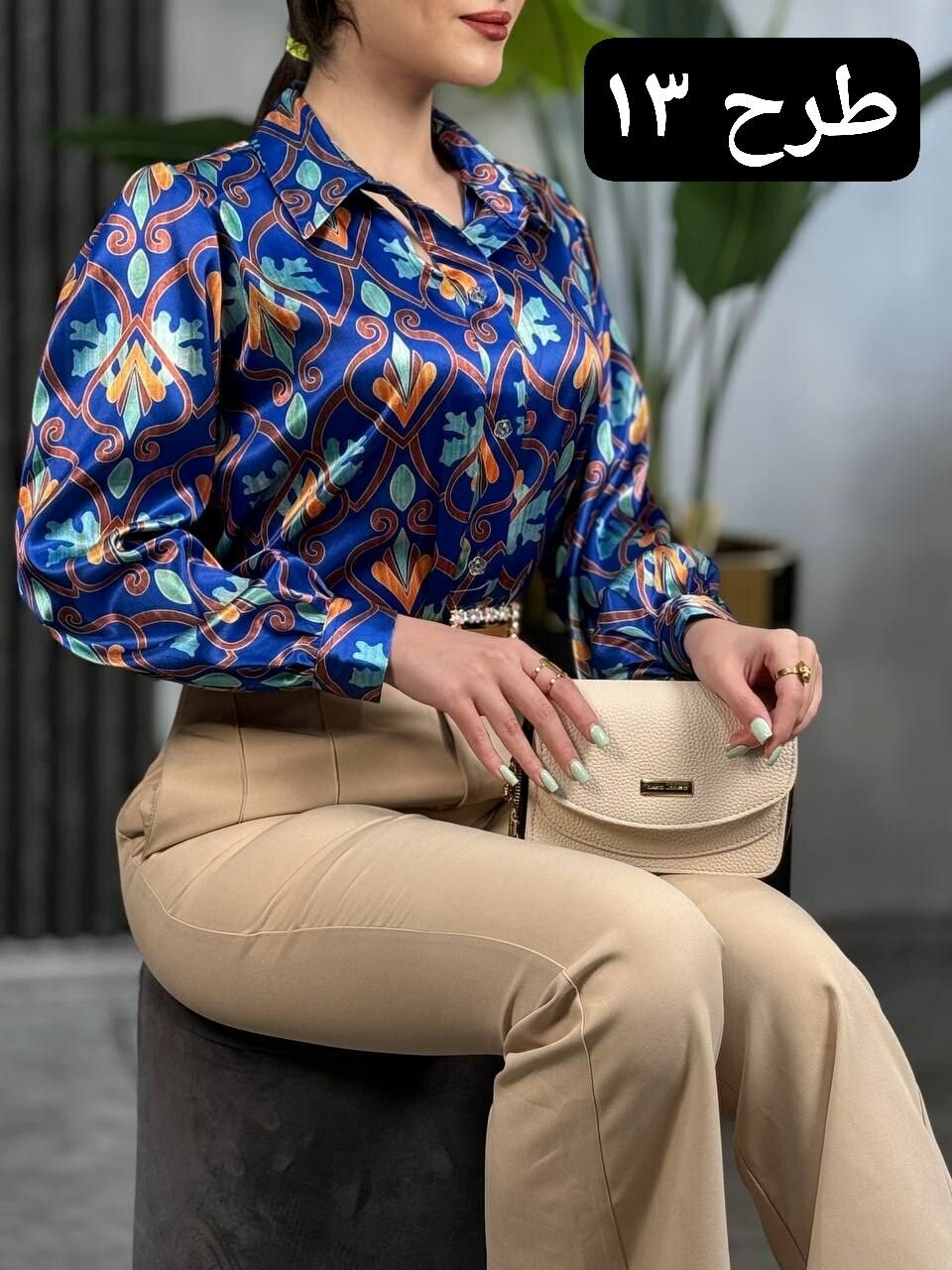 شومیز ساتن ریونا کد 1796