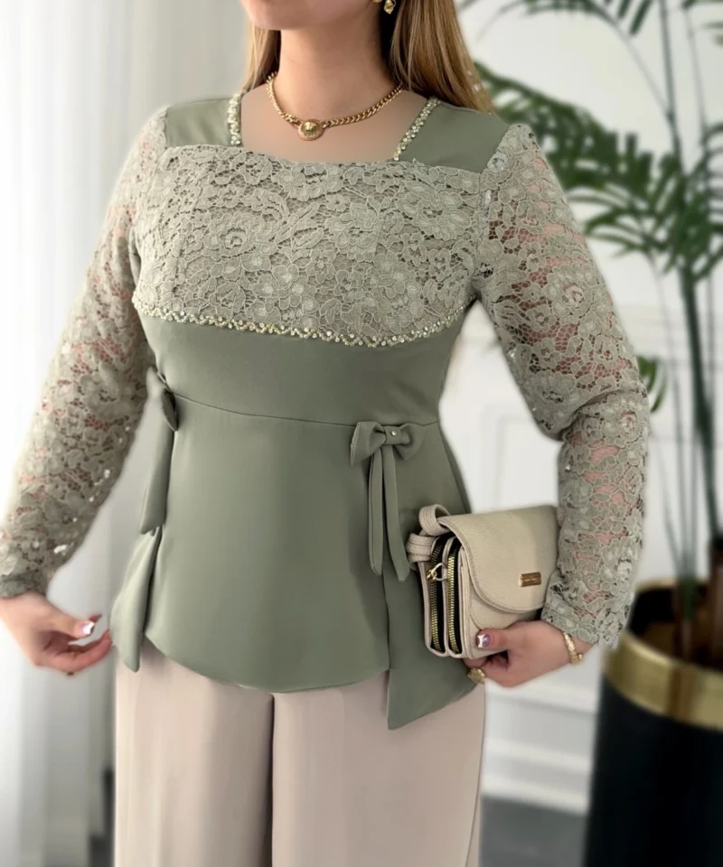 شومیز زنانه دانتل دار