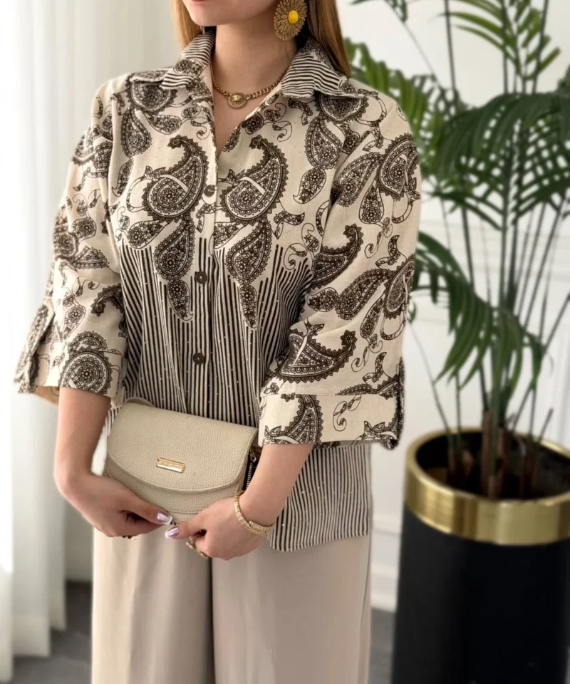 شومیز زنانه طرح سنتی شیک