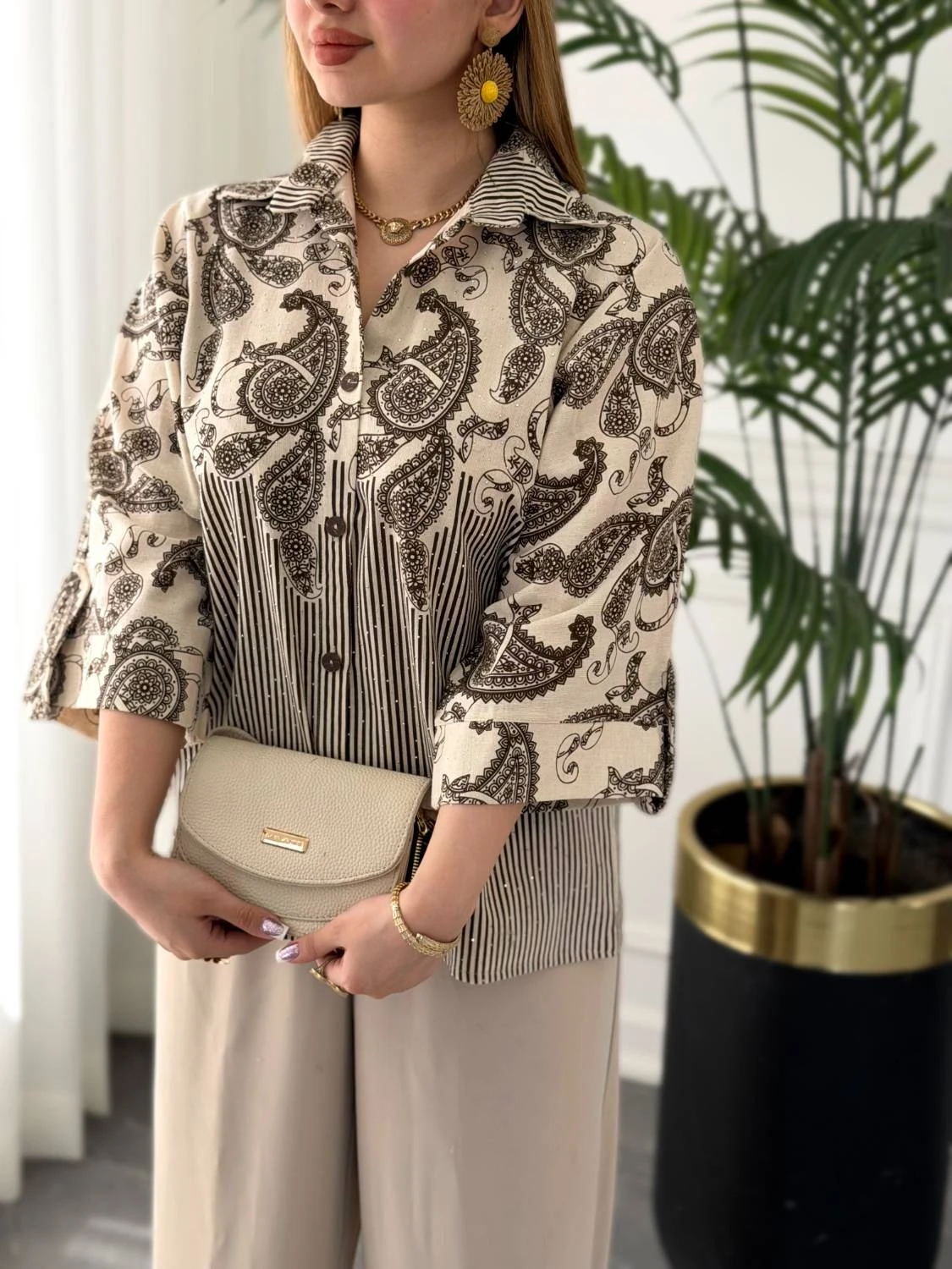 شومیز زنانه طرح سنتی شیک