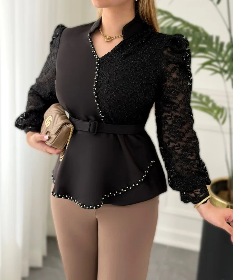 شومیز مجلسی زنانه مدل زحل مازراتی
