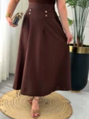 دامن لینن زنانه مدل شیلا