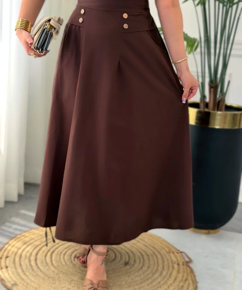 دامن لینن زنانه مدل شیلا