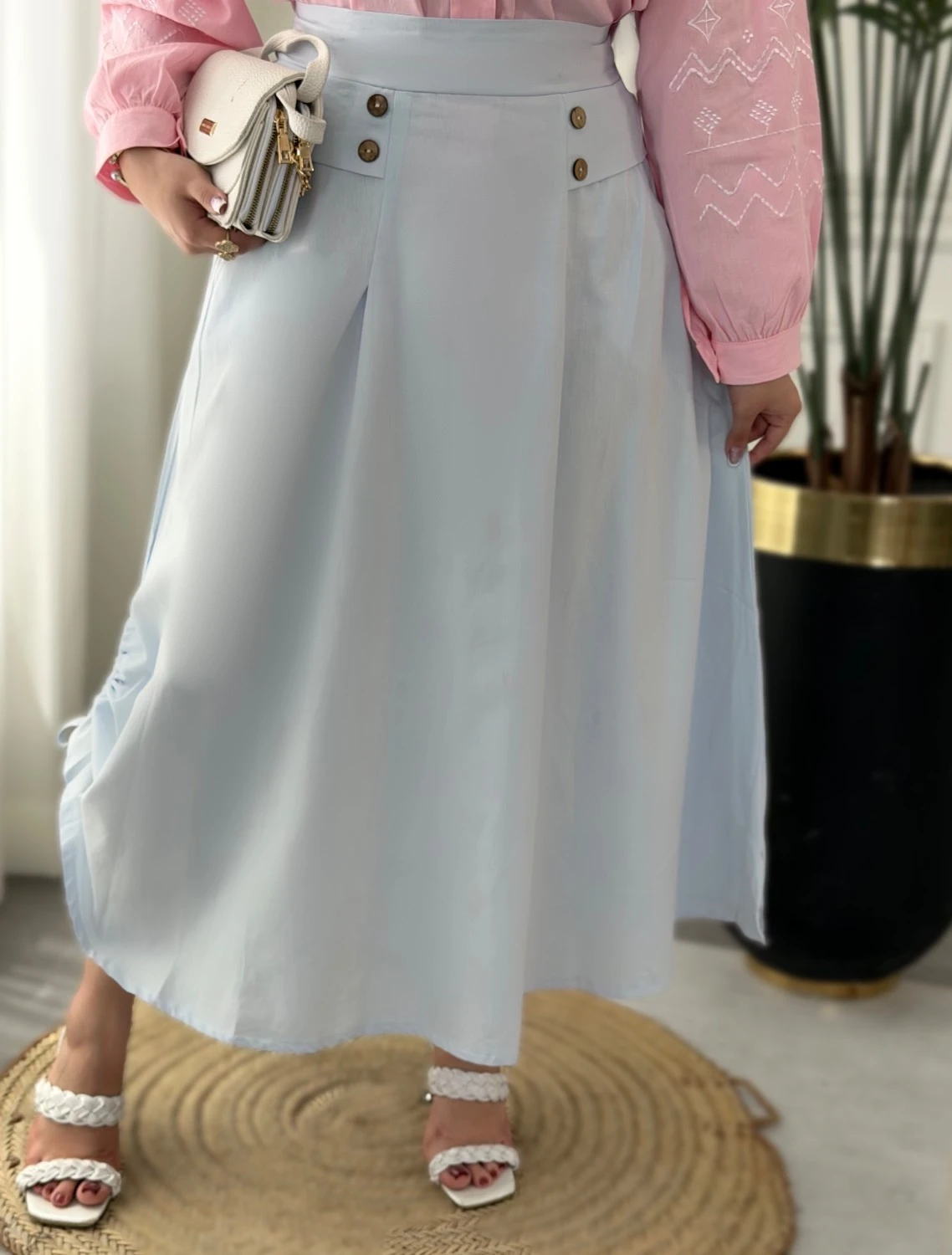 خرید دامن لینن شیک زنانه