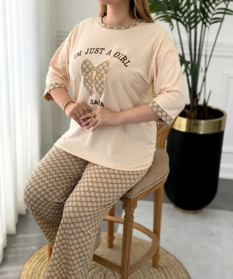 ست خانگی نیکا گوچی پنبه گلدوزی