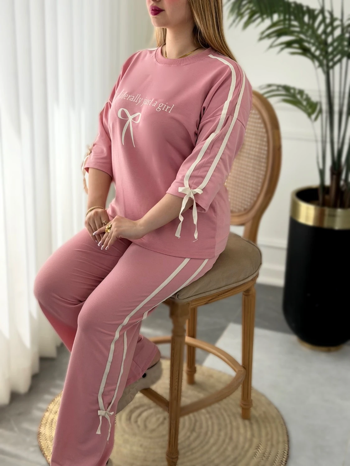 ست خانگی زنانه با پارچه پنبه