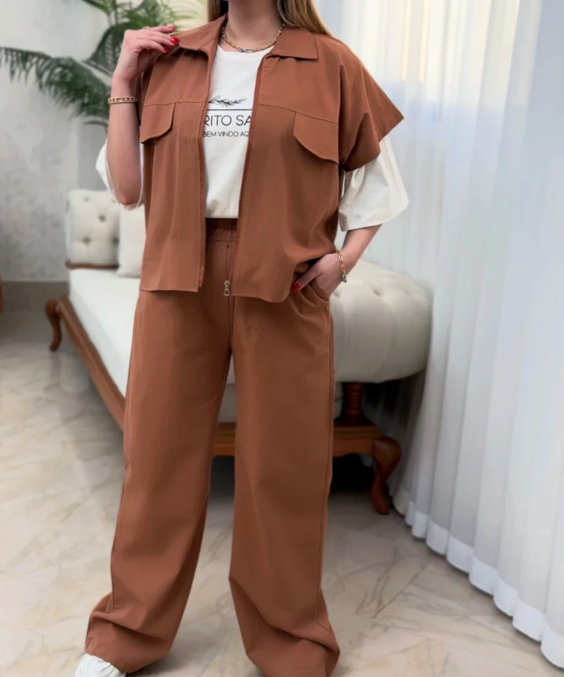 ست کژوال پرنسا 0685 - شکلاتی