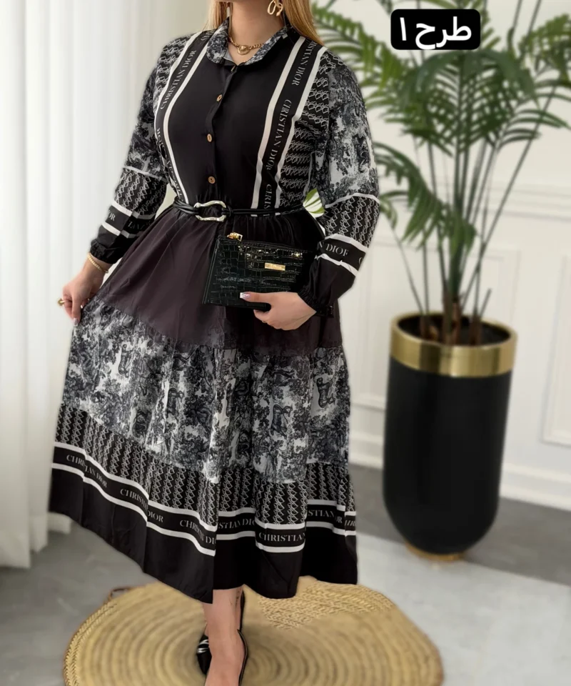 پیراهن شهین بلند جنس بوگاتی