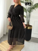 پیراهن روزمره شاین زنانه با جنس حریر آستردار شیک