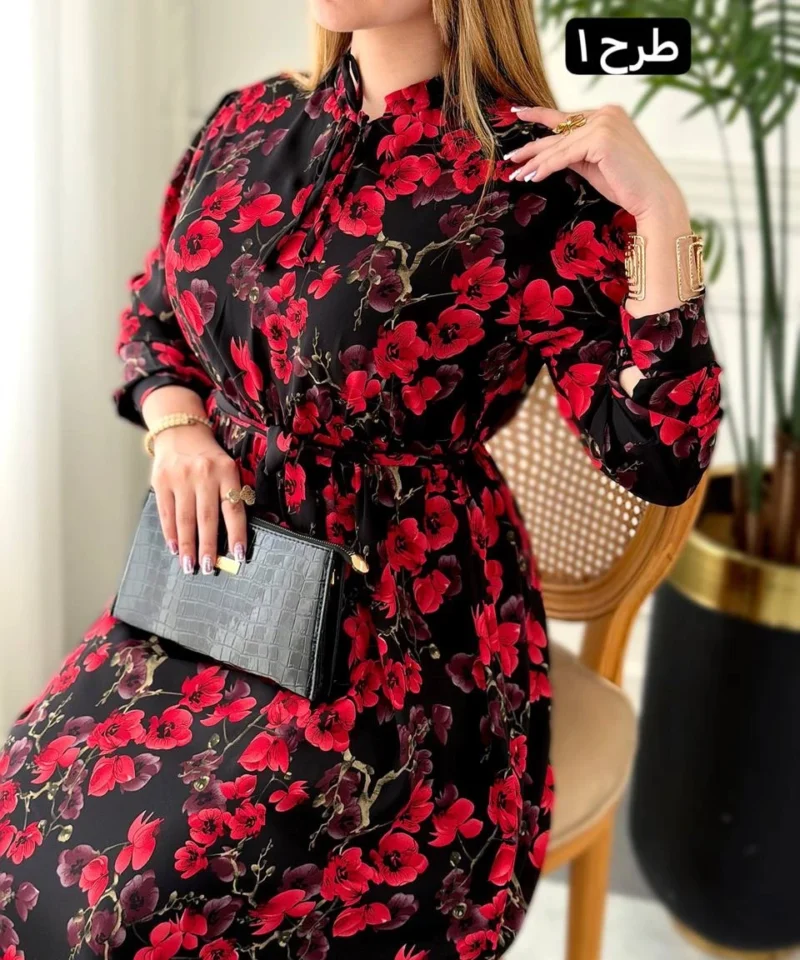 پیراهن حریر زنانه آستردار مدل نلا