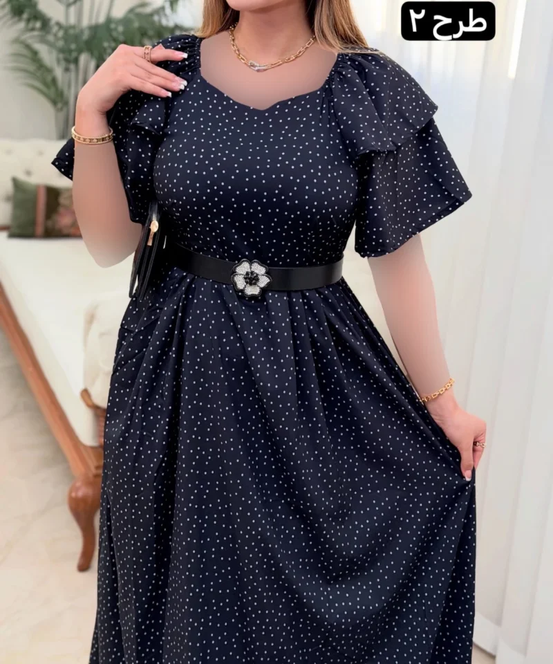 پیراهن خال خالی 0660