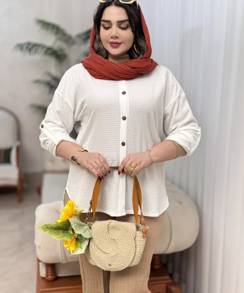 شومیز مراکشی رایا - سفید