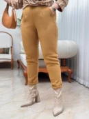 شلوار پارچه ای فریماه - شتری