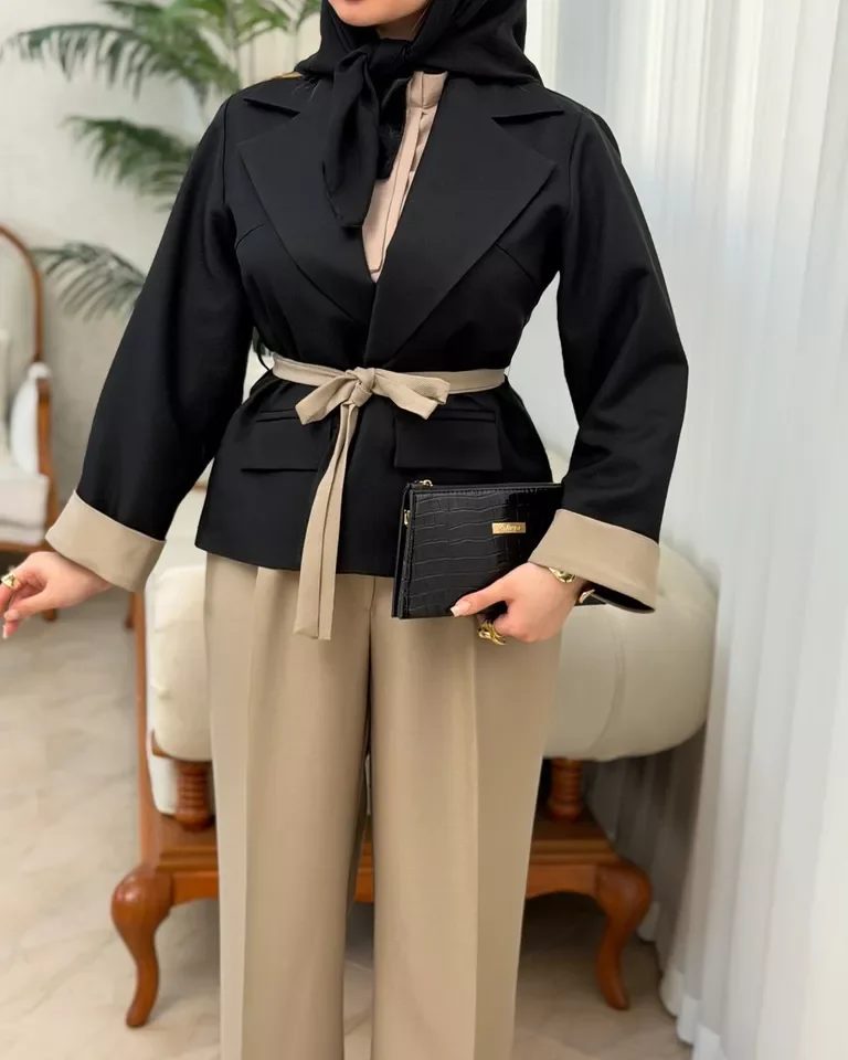 ست مجلسی کرپ صبا - مشکی