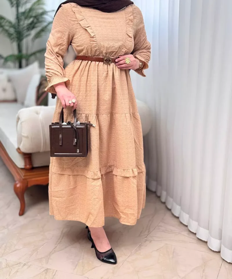 عکس پیراهن هورا با پارچه سوزندزی