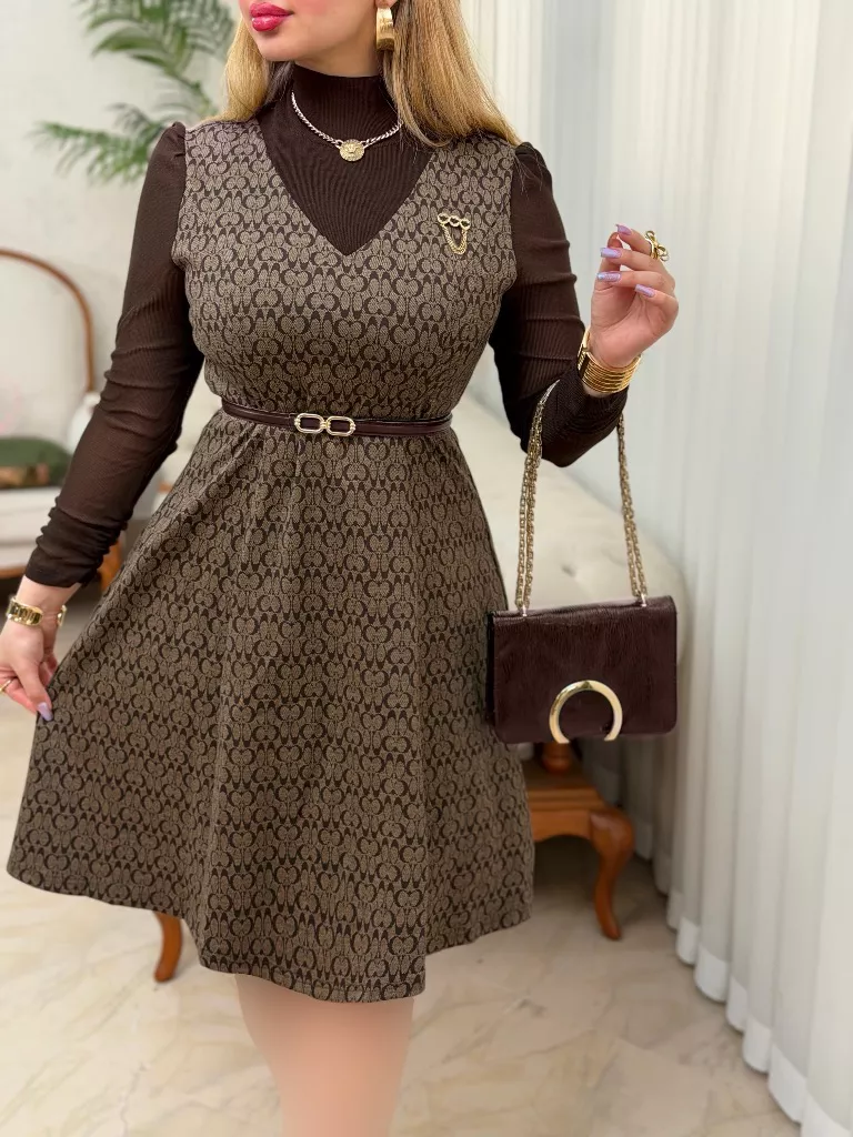 عکس پیراهن آرا ژاکارد ابریشم