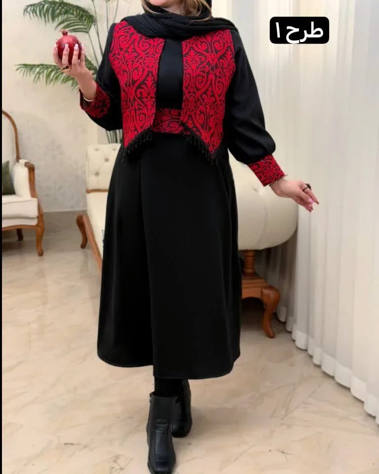 عکس پیراهن غزل کارتافته و کرپ