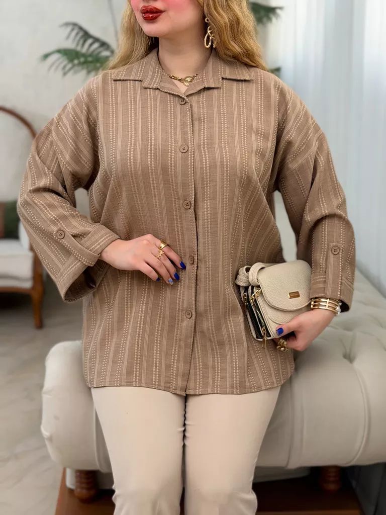 شومیز سوفیا کوک دوزی - نسکافه ای