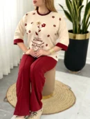 ست گلی زنانه دورس پنبه گلکسی