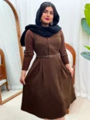 پیراهن ماهک با پارچه کبریتی وارداتی و طراحی ظریف