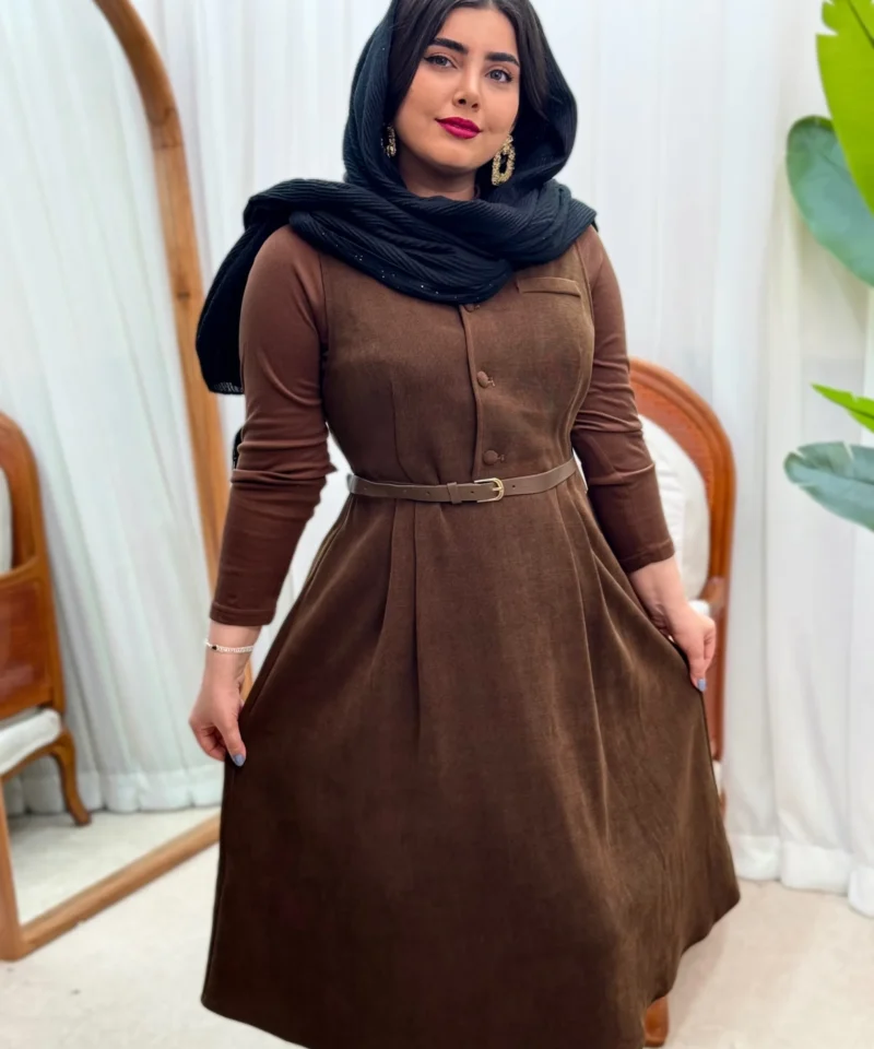 پیراهن ماهک با پارچه کبریتی وارداتی و طراحی ظریف