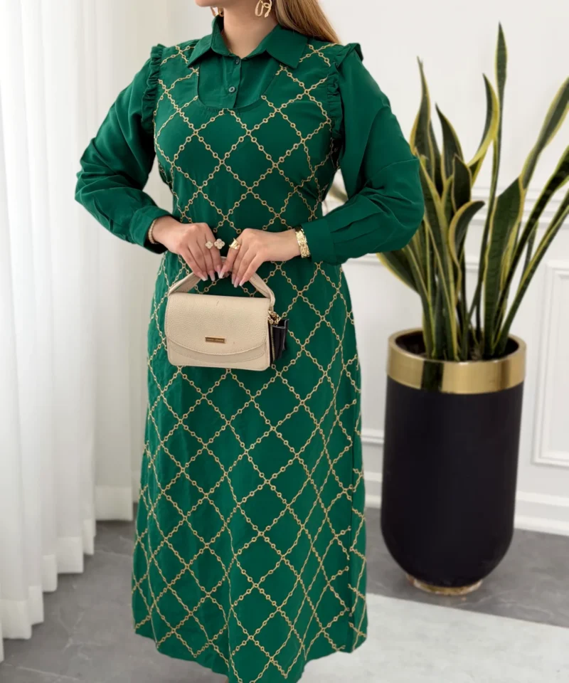 تصویر پیراهن زنانه اسکادا طلاکوب