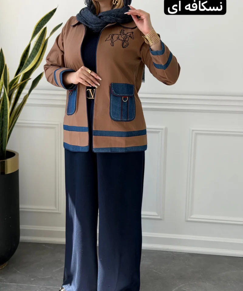 نمای نزدیک پارچه کتان گلدوزی