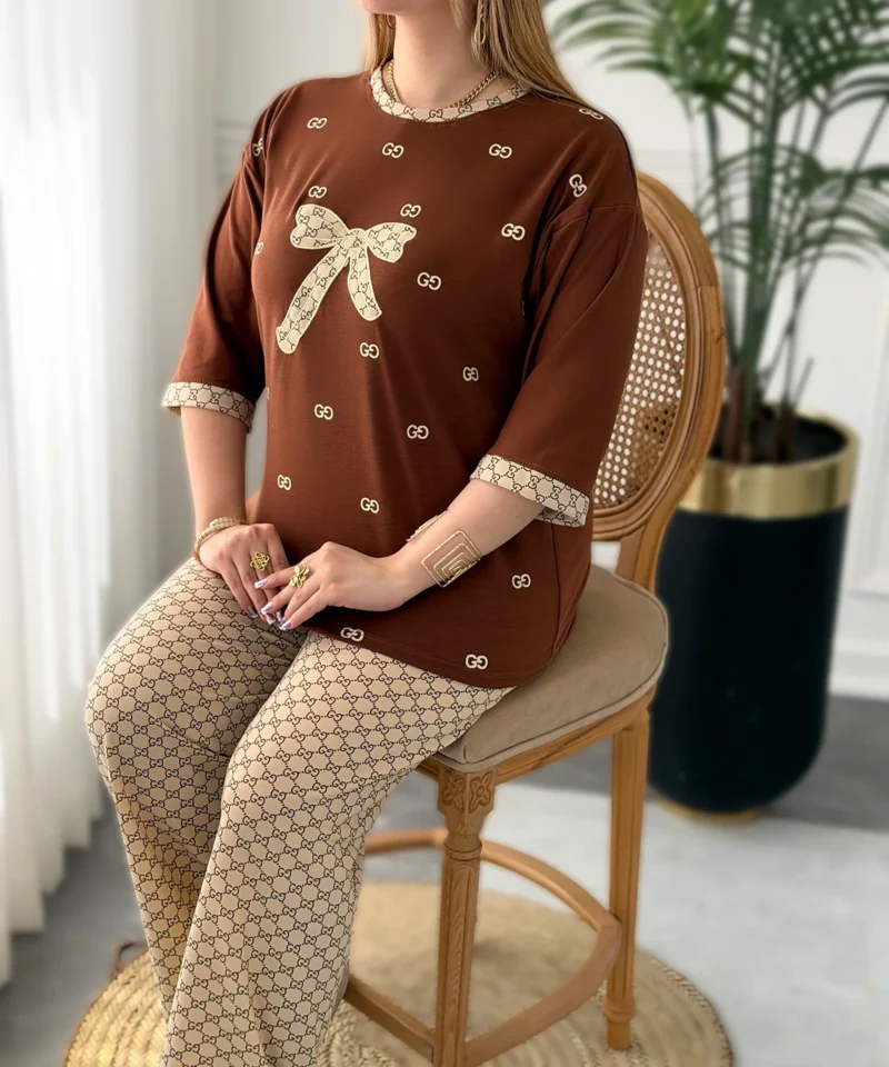 ست خانگی یاسمین از پنبه گلدوزی با طراحی شیک و قواره آزاد
